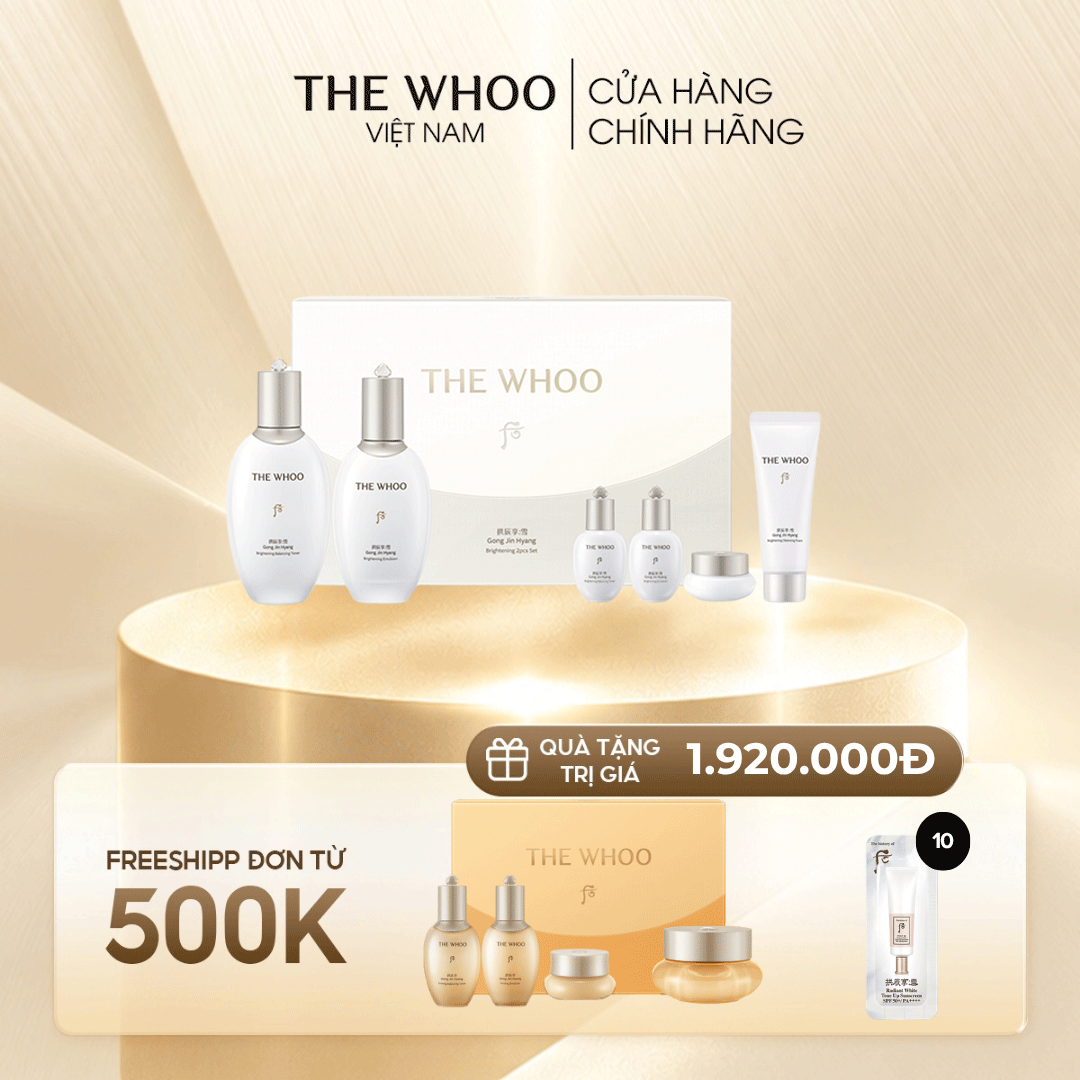 Bộ Dưỡng Da Whoo Gongjinhyang Seol Brightening 2pcs Set 2024