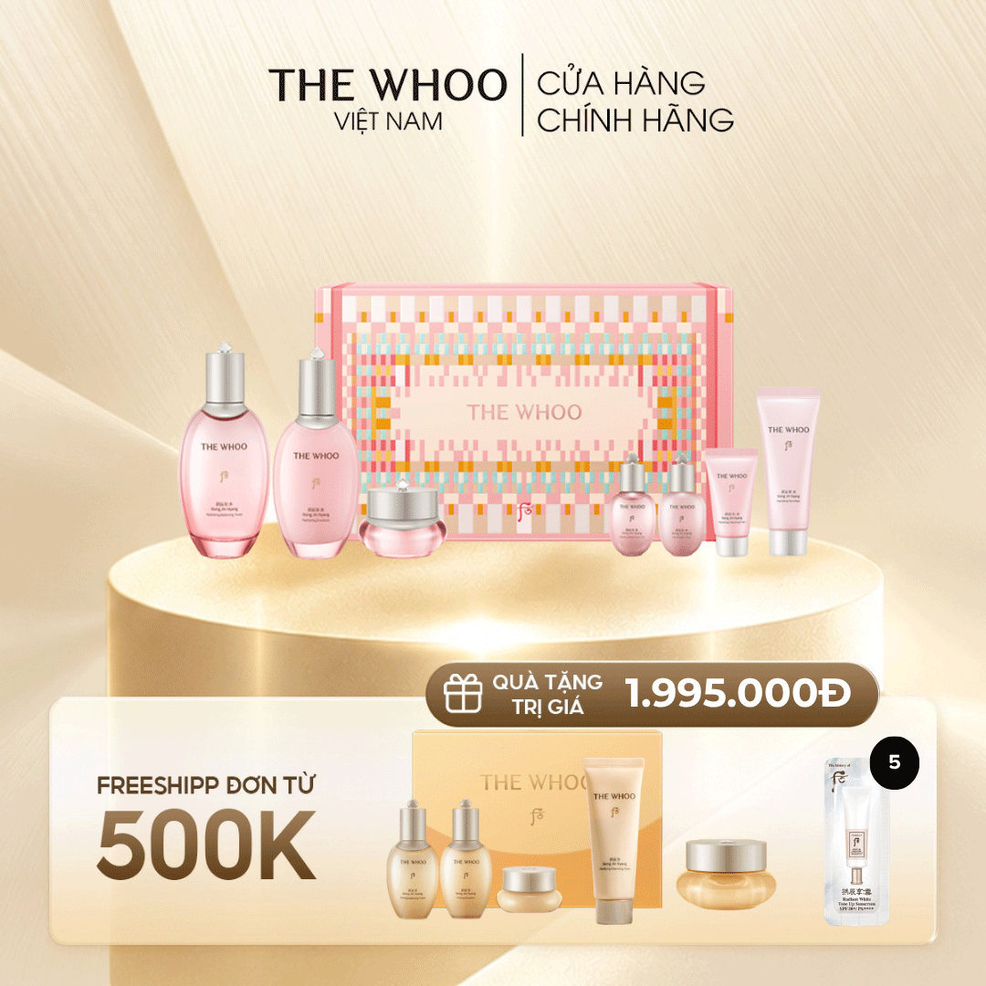 Bộ Dưỡng Ẩm Chống Lão Hóa Whoo Gongjinhyang Soo Special 3pcs Set NY23