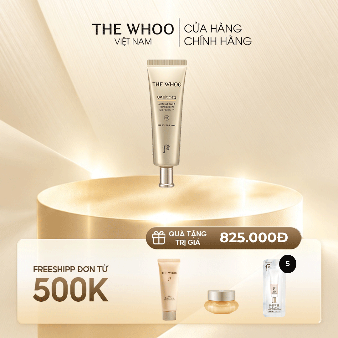 Kem chống nắng Whoo Vàng Anti Wrinkle Sunscreen NAD Power