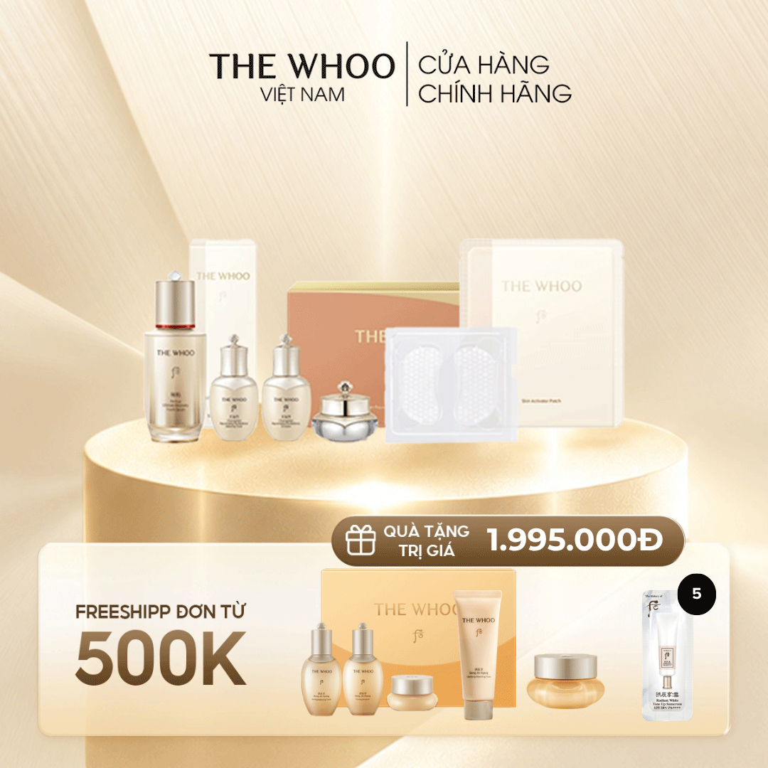 Bộ dưỡng da Whoo Bichup Ultimate Recovery Youth Serum Patch Set