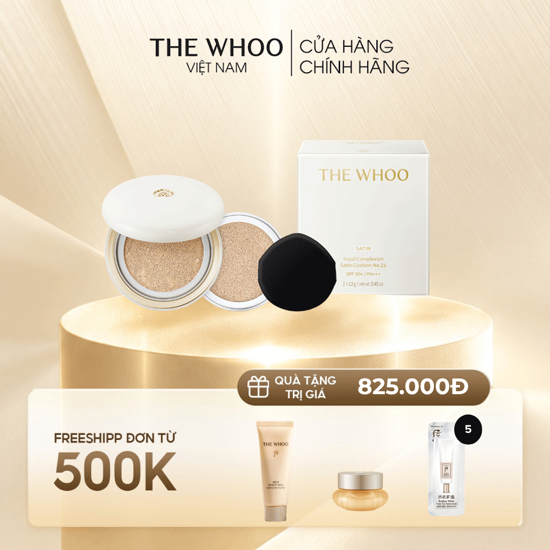 Phấn Nước Cushion The Whoo Royal Complexion Satin No 21