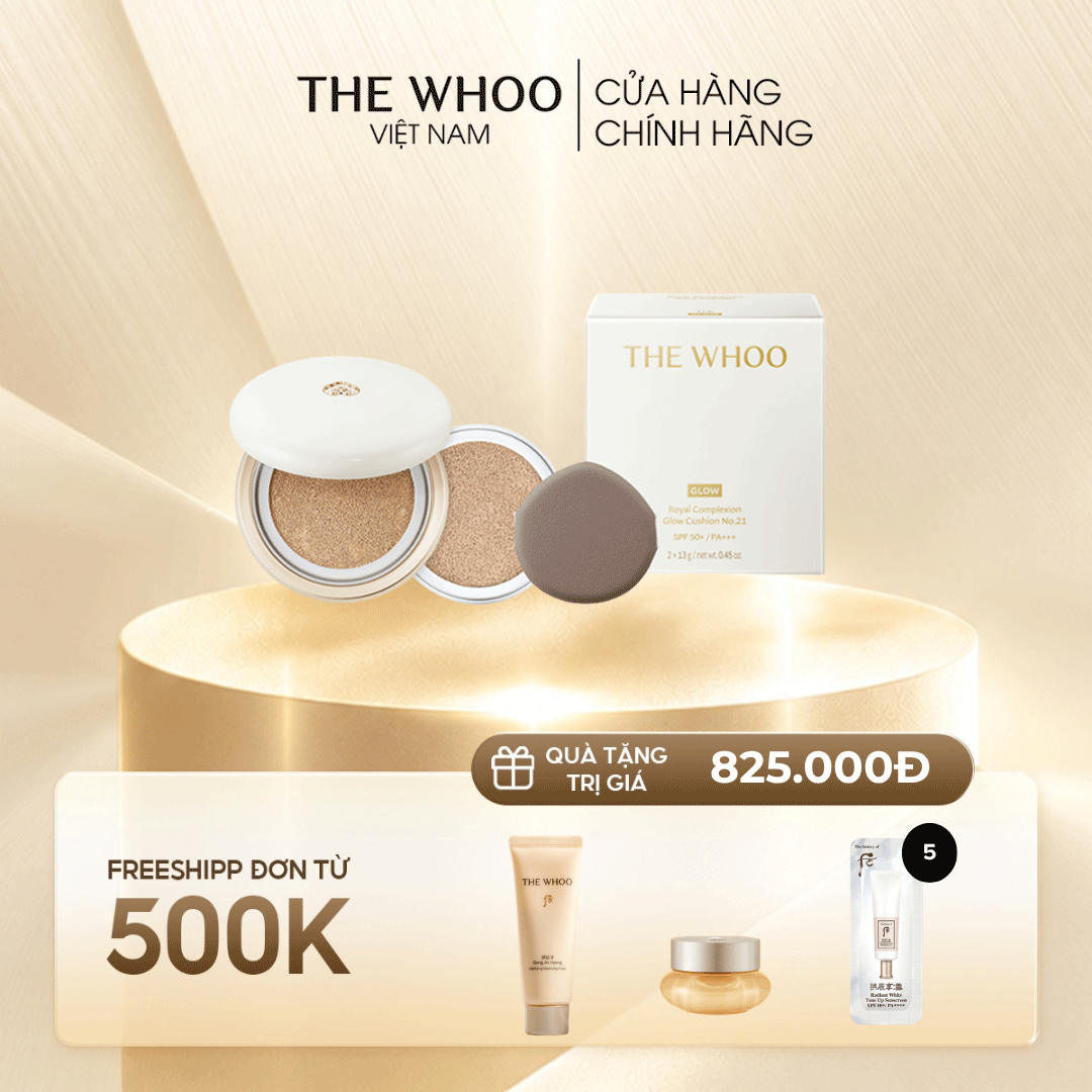 [KOL x The Whoo] Phấn Nước Cushion The Whoo Royal Complexion Glow