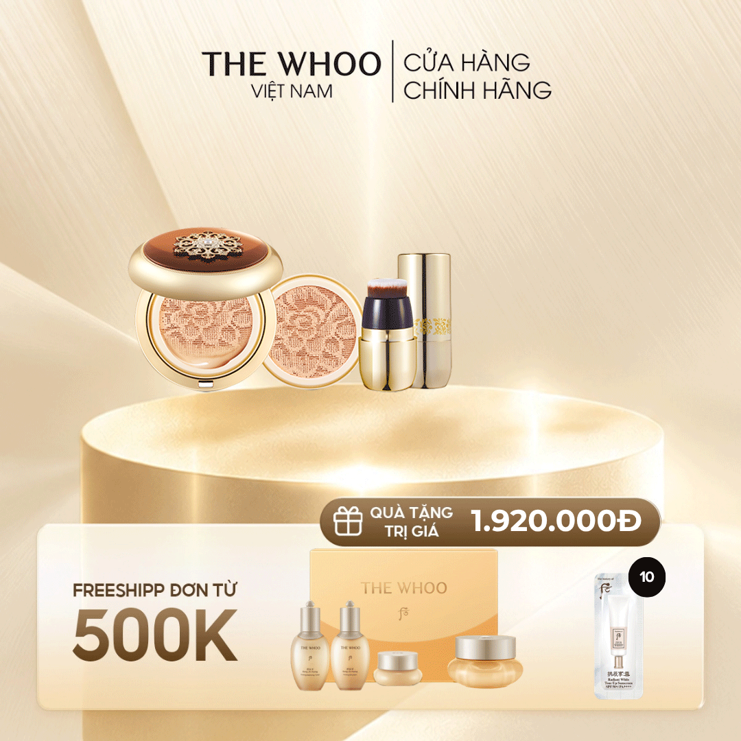 Cushion Trang Điểm Dưỡng Trắng Whoo Cheongidan Essence SPF50+/PA+++