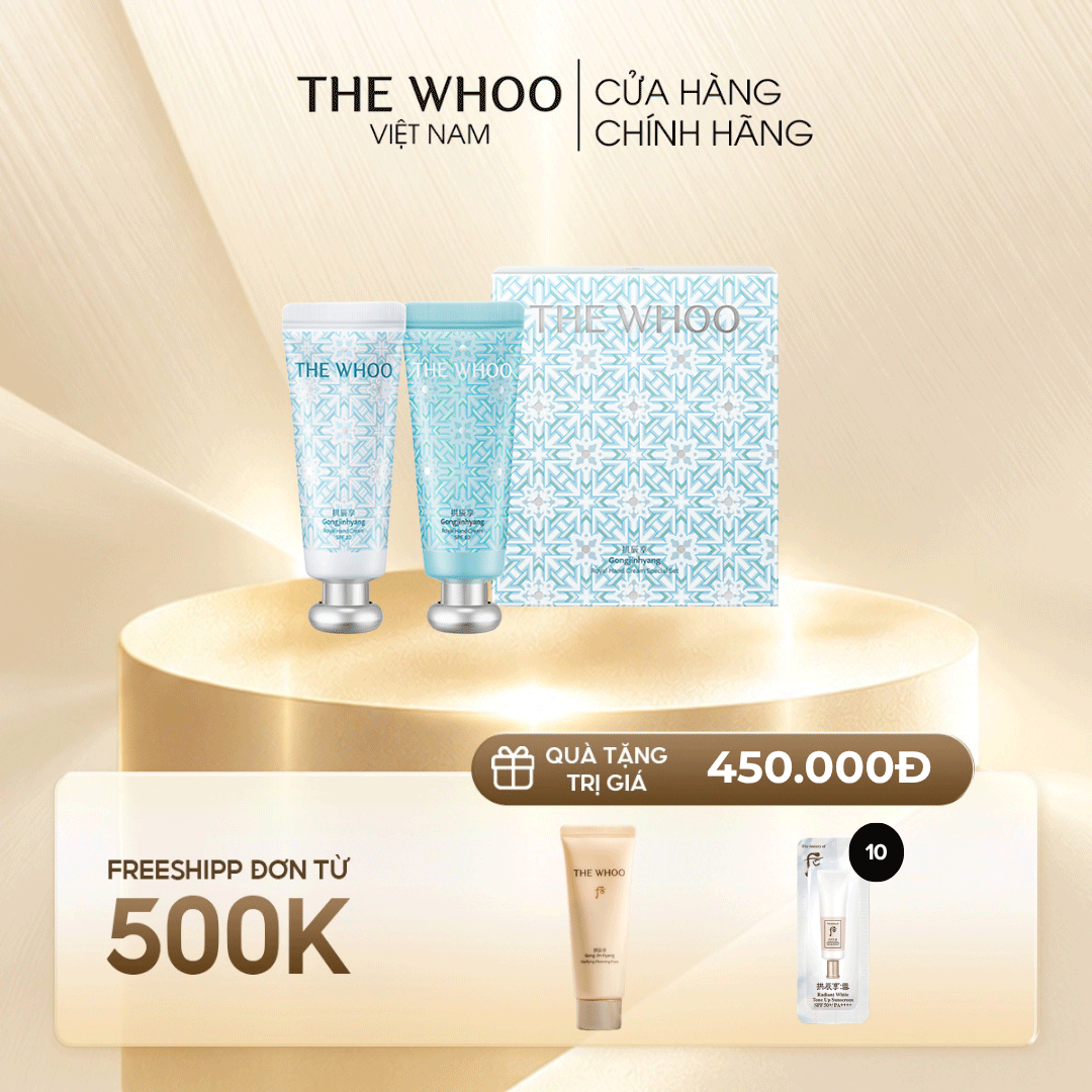 Bộ Kem Dưỡng Da Tay Whoo Gongjinhyang Royal Hand Cream Special Set