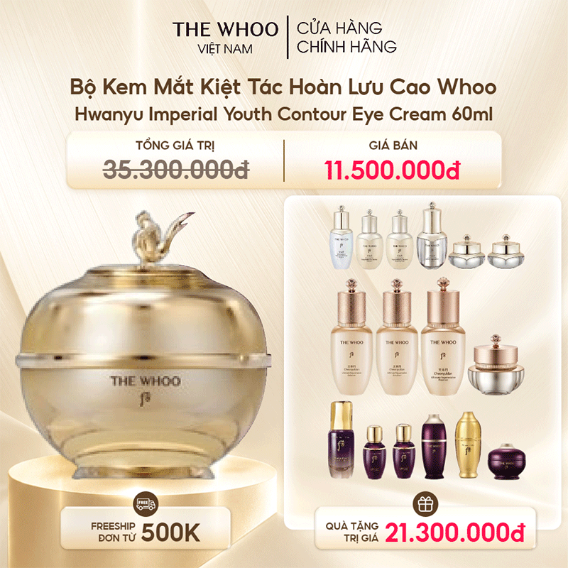 Bộ Kem Mắt Kiệt Tác Hoàn Lưu Cao Whoo Hwanyu Imperial Youth Contour Eye Cream New Year Set