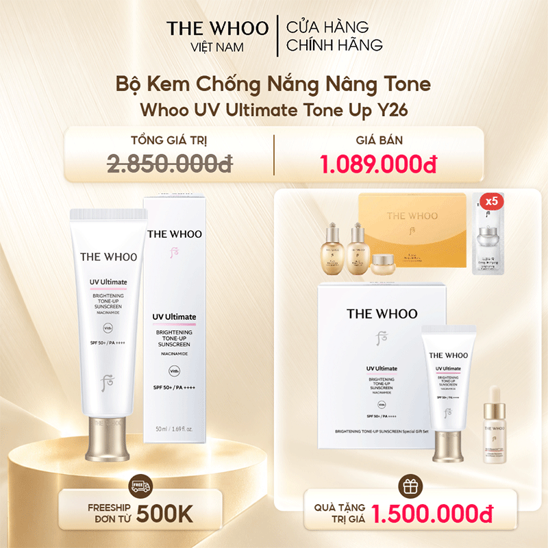 Bộ Kem Chống Nắng Nâng Tone Whoo UV Ultimate Tone Up Y26