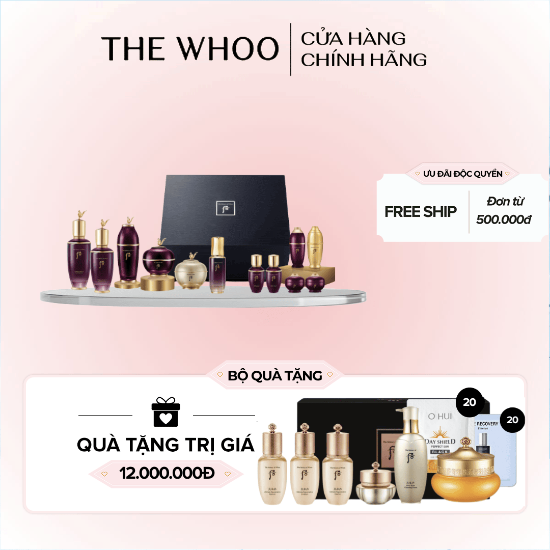 Bộ Dưỡng Da Kiệt Tác Hoàn Lưu Cao Whoo Hwanyu Imperial Youth Heritage Set