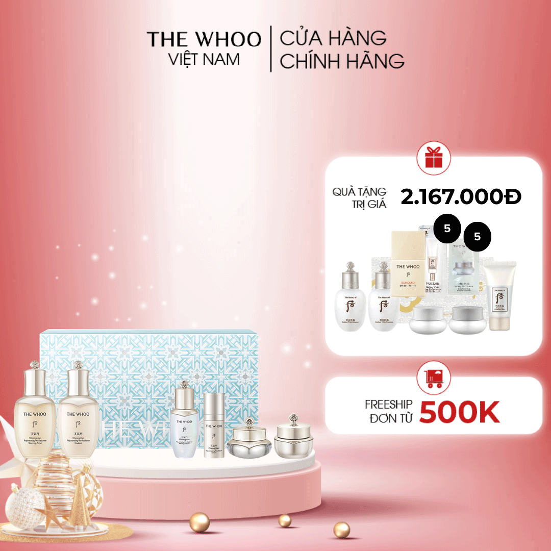 Bộ Dưỡng Da Whoo Cheongidan Pro Radiant Trial Special Set