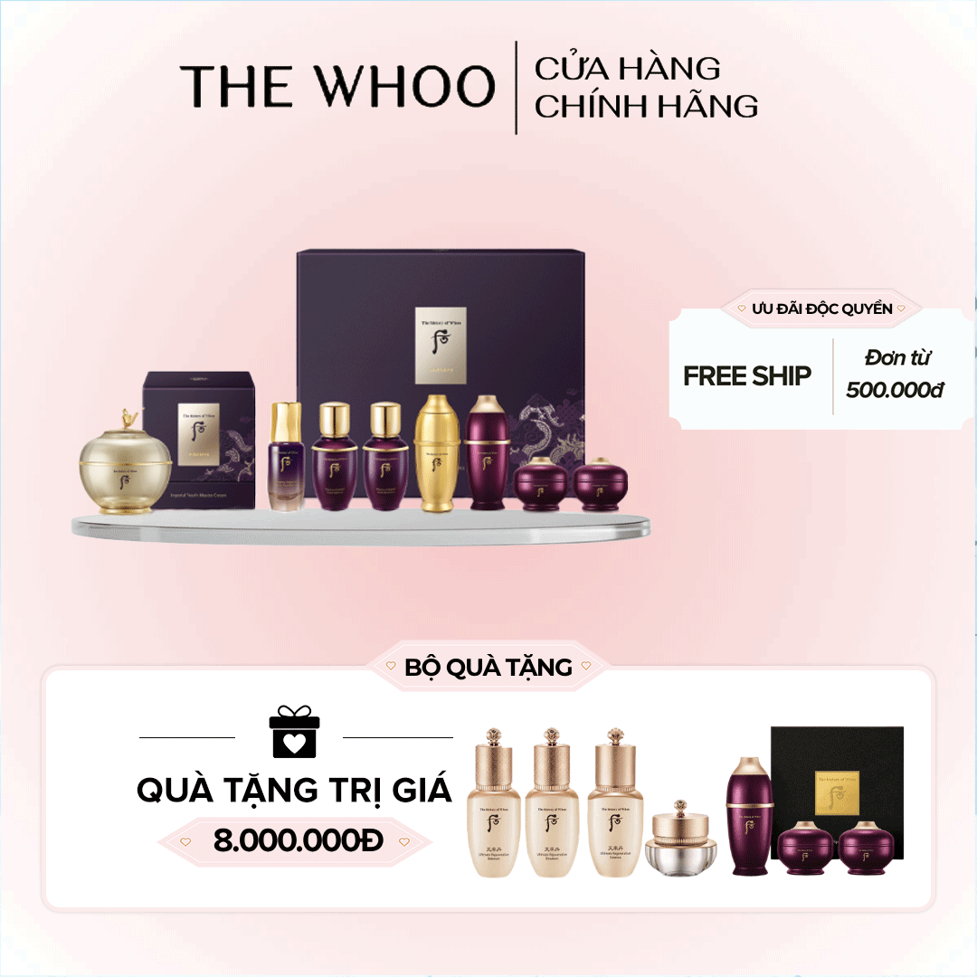 Bộ Kem Dưỡng Kiệt Tác Hoàn Lưu Cao Whoo Hwanyu Imperial Youth Master Cream Special Set