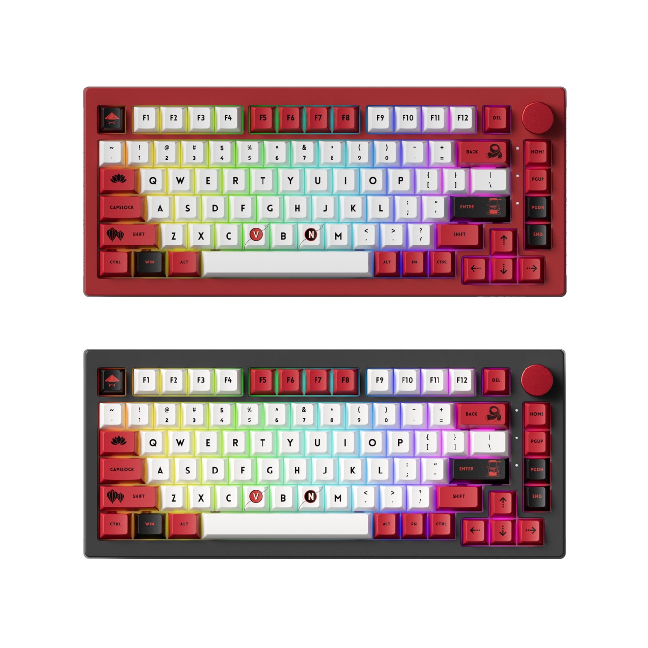 Bàn phím cơ AKKO 5075B Plus World Tour Viet Nam | Black & Red