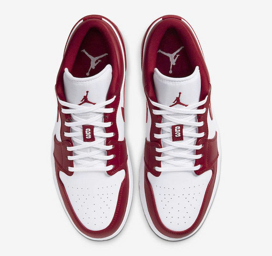 JORDAN 1 LOW GYM RED WHITE