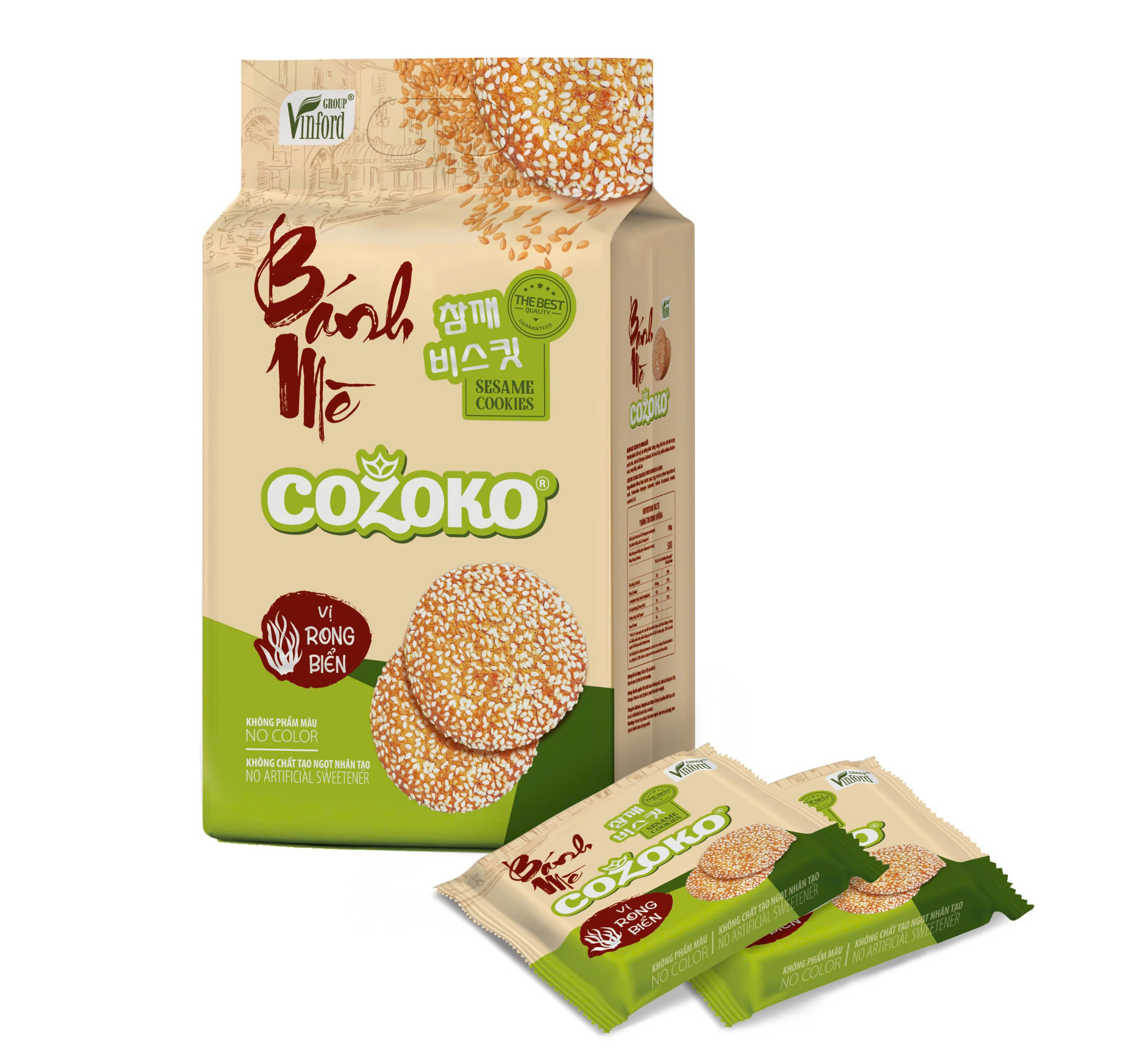 Bánh mè Cozoko - Vị Rong Biển - Túi