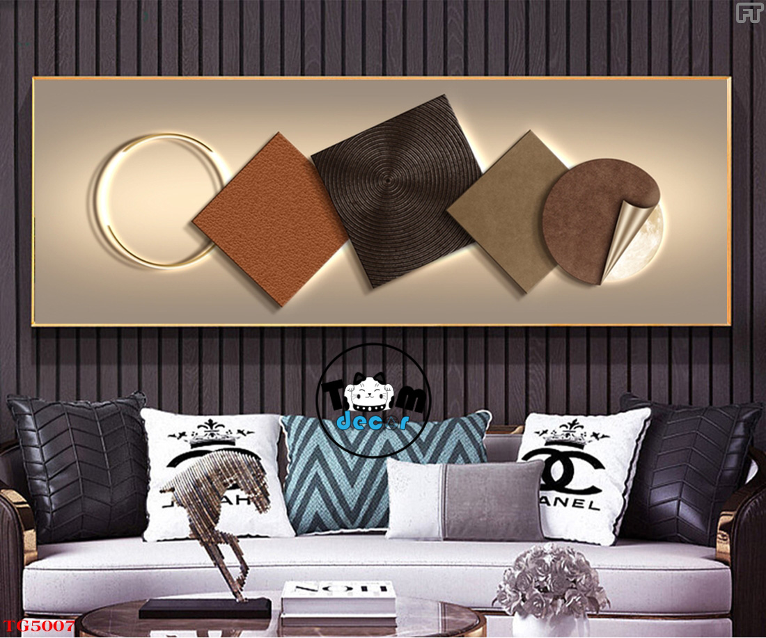 Tranh Trừu Tượng Tranh Canvas - Tranh Tráng Gương Khổ Ngang