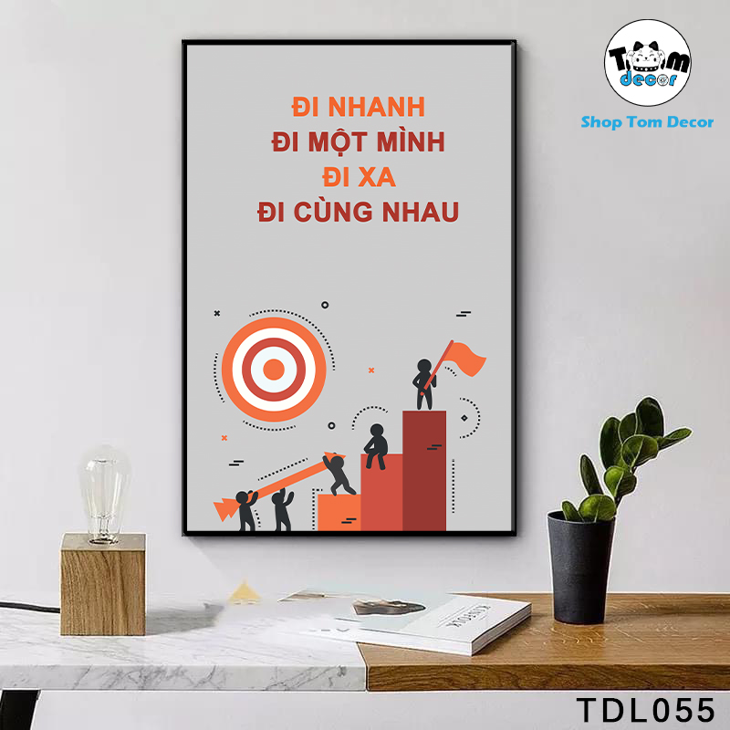 Tranh Động Lực 30x40,40x60cm Tranh Nhựa Formex Có Khung Composite Treo Tường Tranh Slogan Động Lực