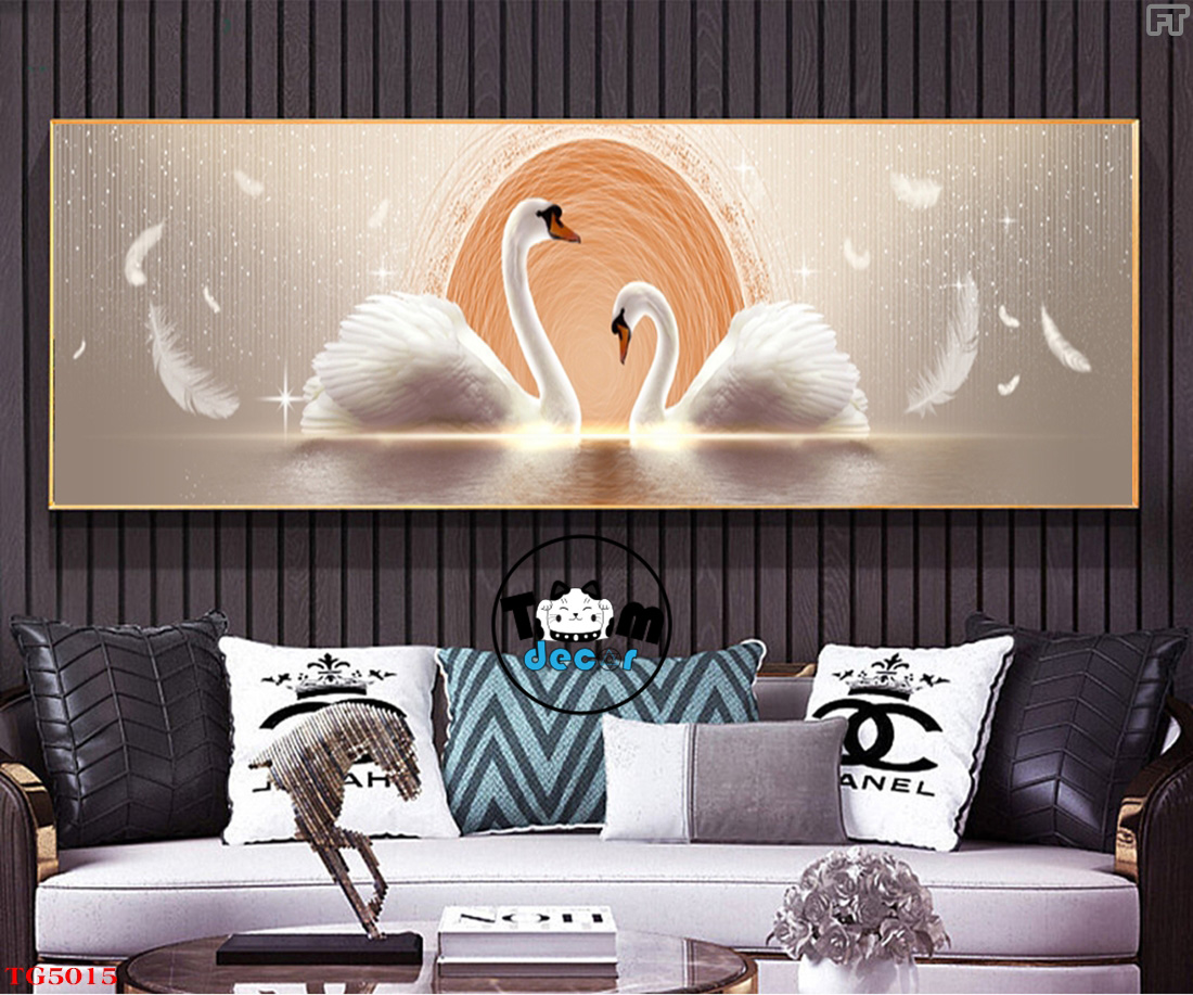 Tranh Trừu Tượng Tranh Canvas - Tranh Tráng Gương Khổ Ngang