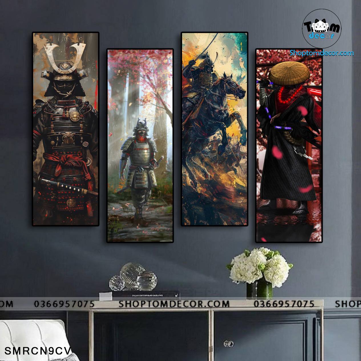 Tranh Samurai Canvas Có Khung Composite Tranh Nhật Bản Cổ Nhật - Tranh Độc Quyền Shoptomdecor Bán - SMRCN9CV