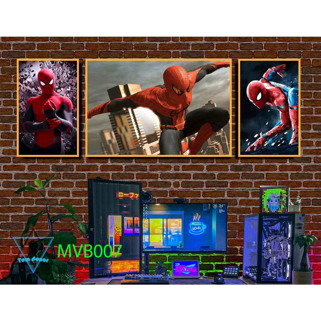 Bộ 3 tranh marvel nhựa formex dán tường dày 5mm siêu đẹp - tranh dán tường