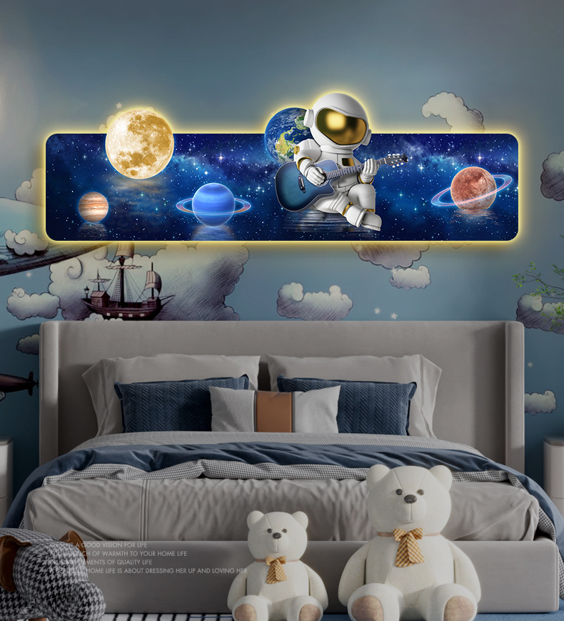 Tranh Led Trang Trí Phòng Ngủ Phi Hành Gia Vũ Trụ