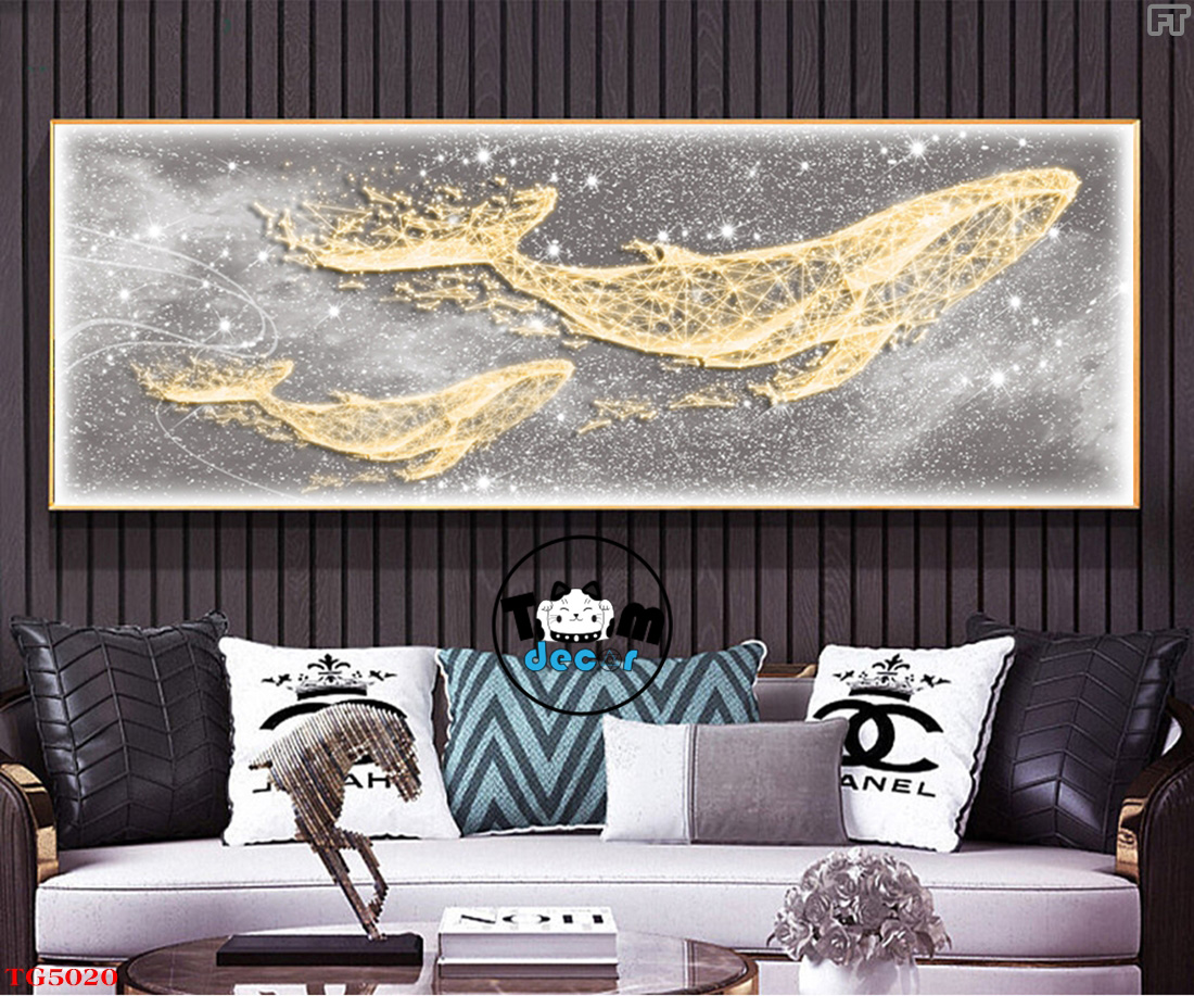 Tranh Trừu Tượng Tranh Canvas - Tranh Tráng Gương Khổ Ngang