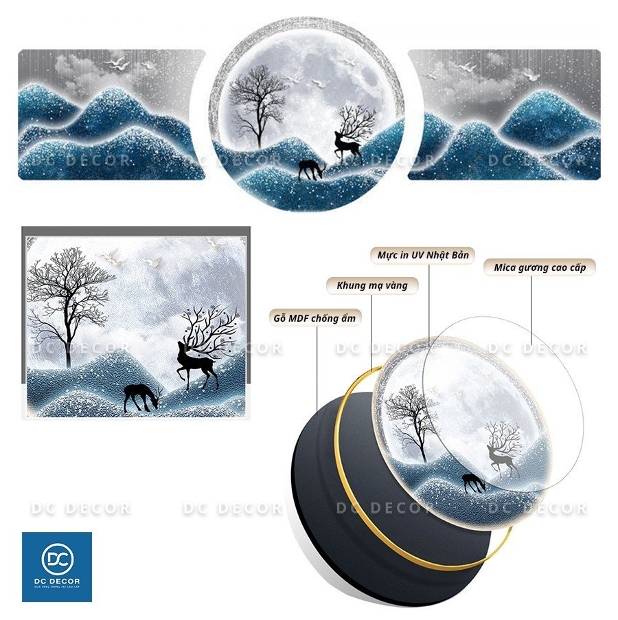 Tranh Sơn Thuỷ Tranh Phong Cảnh Cao Cấp Tranh Tráng Gương,Tranh Canvas - TPC020