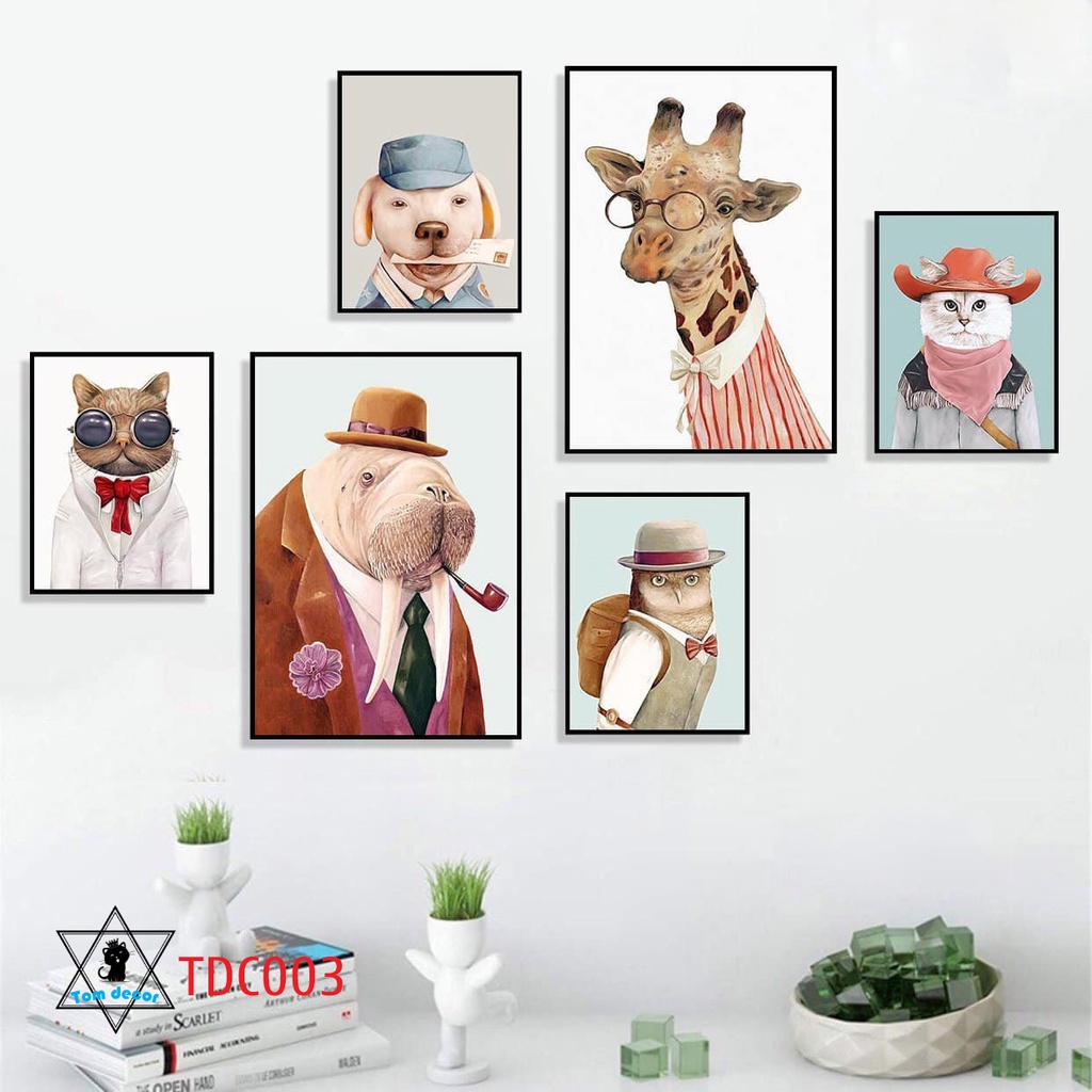 Bộ 6 tranh ghép treo tường dán tường formex dày 5mm decor trang trí gia đình