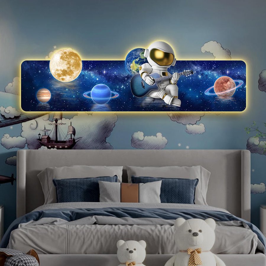 Tranh Led Trang Trí Phòng Ngủ Phi Hành Gia Vũ Trụ