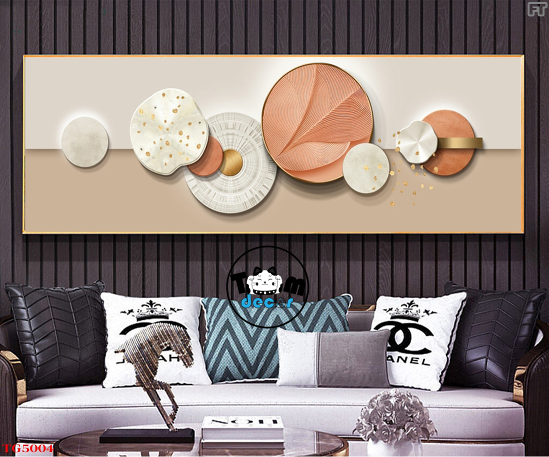 Tranh Trừu Tượng Tranh Canvas - Tranh Tráng Gương Khổ Ngang