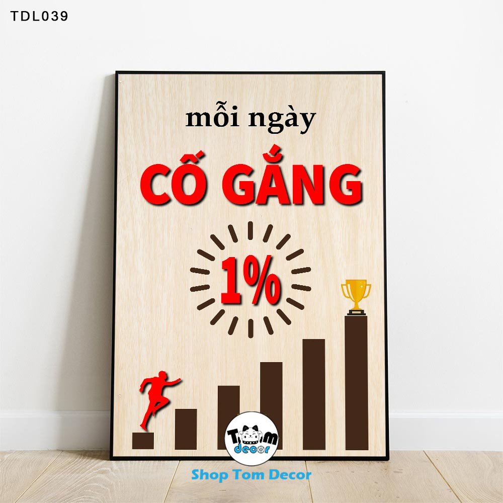 Tranh Động Lực 30x40,40x60cm Tranh Nhựa Formex Có Khung Composite Treo Tường Tranh Slogan Động Lực