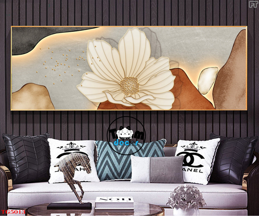 Tranh Trừu Tượng Tranh Canvas - Tranh Tráng Gương Khổ Ngang