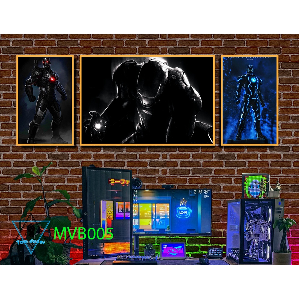 Bộ 3 tranh marvel nhựa formex dán tường dày 5mm siêu đẹp - tranh dán tường