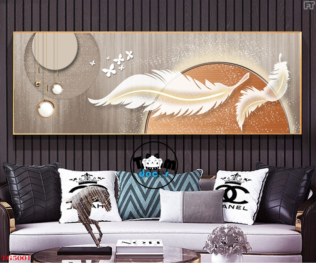 Tranh Trừu Tượng Tranh Canvas - Tranh Tráng Gương Khổ Ngang