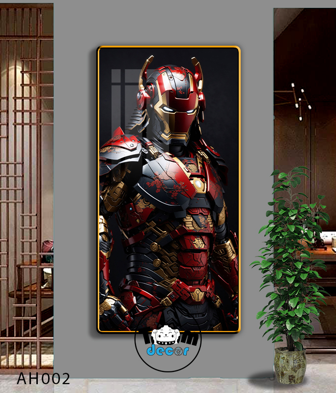Tranh Người Nhện-Marvel-Samurai-Batman-Iron man - Tranh Tráng Gương Khổ Dọc AH002