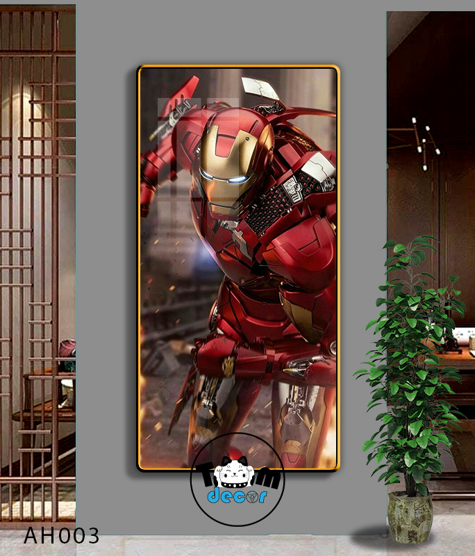 Tranh Người Nhện-Marvel-Samurai-Batman-Iron man - Tranh Tráng Gương Khổ Dọc AH003