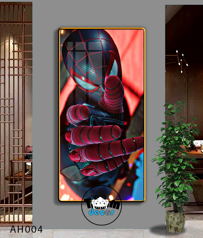 Tranh Người Nhện-Marvel-Samurai-Batman-Iron man - Tranh Tráng Gương Khổ Dọc AH004