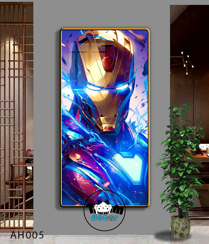 Tranh Người Nhện-Marvel-Samurai-Batman-Iron man - Tranh Tráng Gương Khổ Dọc AH005