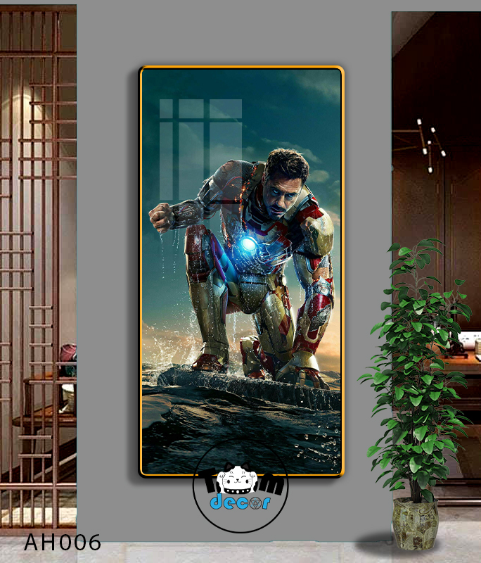 Tranh Người Nhện-Marvel-Samurai-Batman-Iron man - Tranh Tráng Gương Khổ Dọc AH006