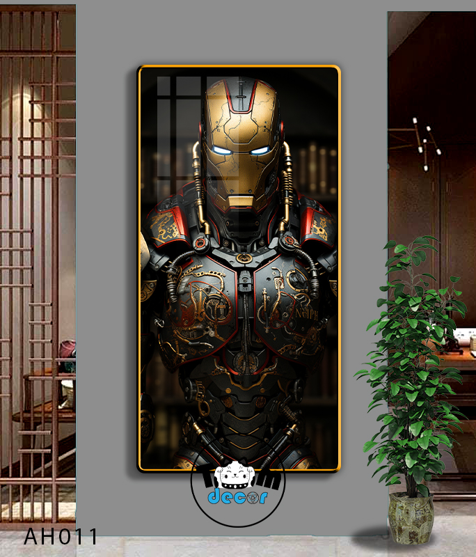 Tranh Người Nhện-Marvel-Samurai-Batman-Iron man - Tranh Tráng Gương Khổ Dọc AH011