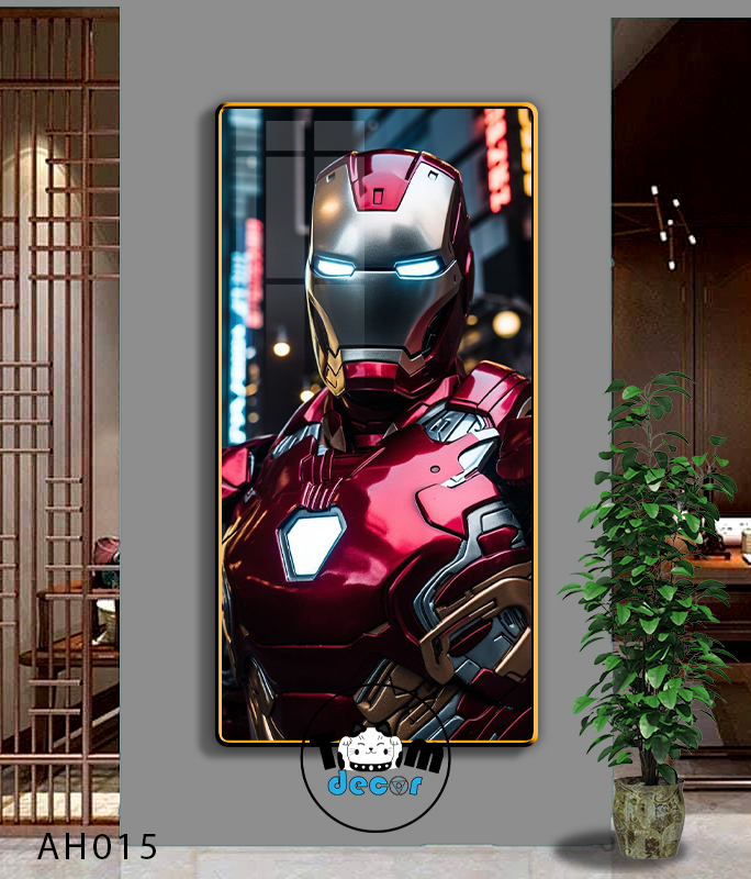 Tranh Người Nhện-Marvel-Samurai-Batman-Iron man - Tranh Tráng Gương Khổ Dọc AH015
