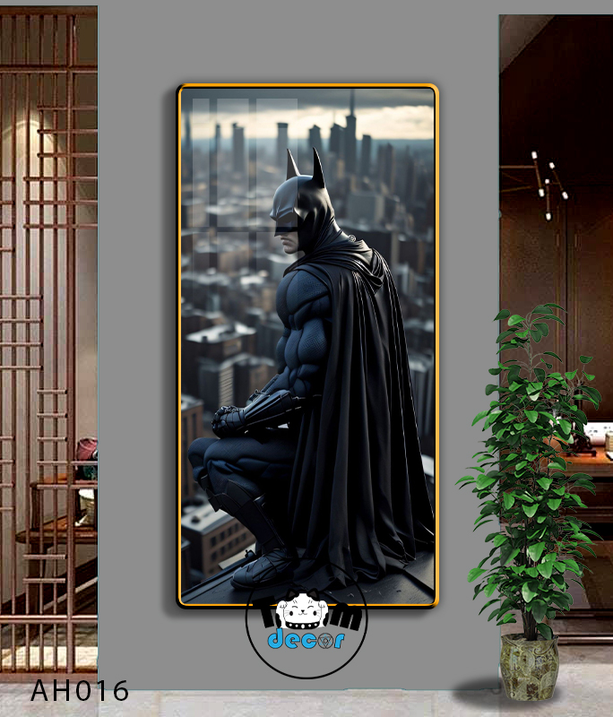Tranh Người Nhện-Marvel-Samurai-Batman-Iron man - Tranh Tráng Gương Khổ Dọc AH016