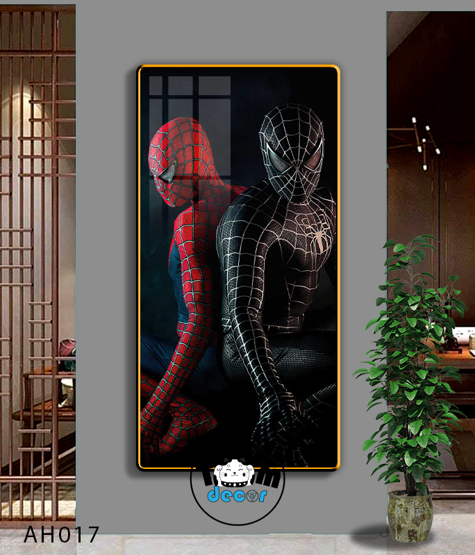 Tranh Người Nhện-Marvel-Samurai-Batman-Iron man - Tranh Tráng Gương Khổ Dọc AH017