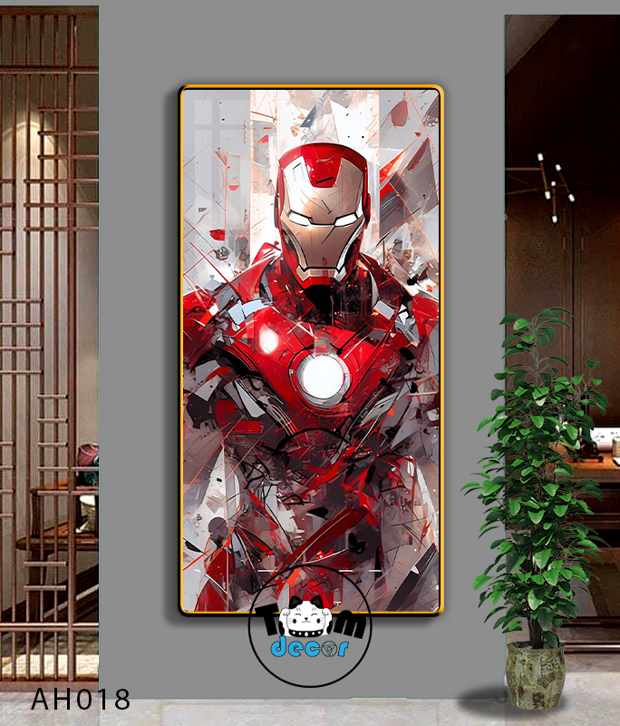 Tranh Người Nhện-Marvel-Samurai-Batman-Iron man - Tranh Tráng Gương Khổ Dọc AH018