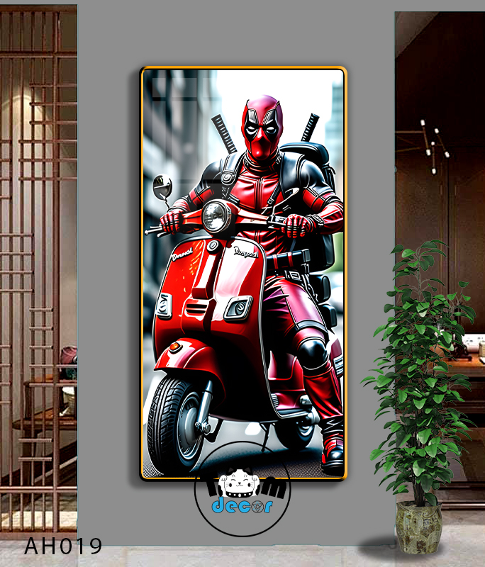 Tranh Người Nhện-Marvel-Samurai-Batman-Iron man - Tranh Tráng Gương Khổ Dọc AH019