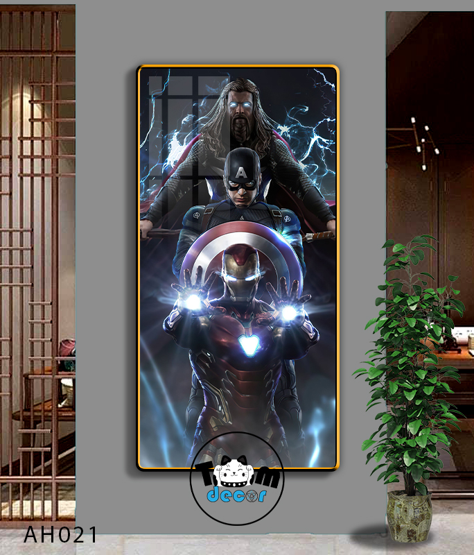 Tranh Người Nhện-Marvel-Samurai-Batman-Iron man - Tranh Tráng Gương Khổ Dọc AH021