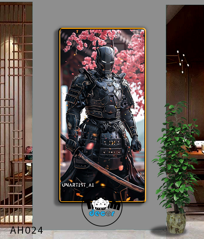 Tranh Người Nhện-Marvel-Samurai-Batman-Iron man - Tranh Tráng Gương Khổ Dọc AH024