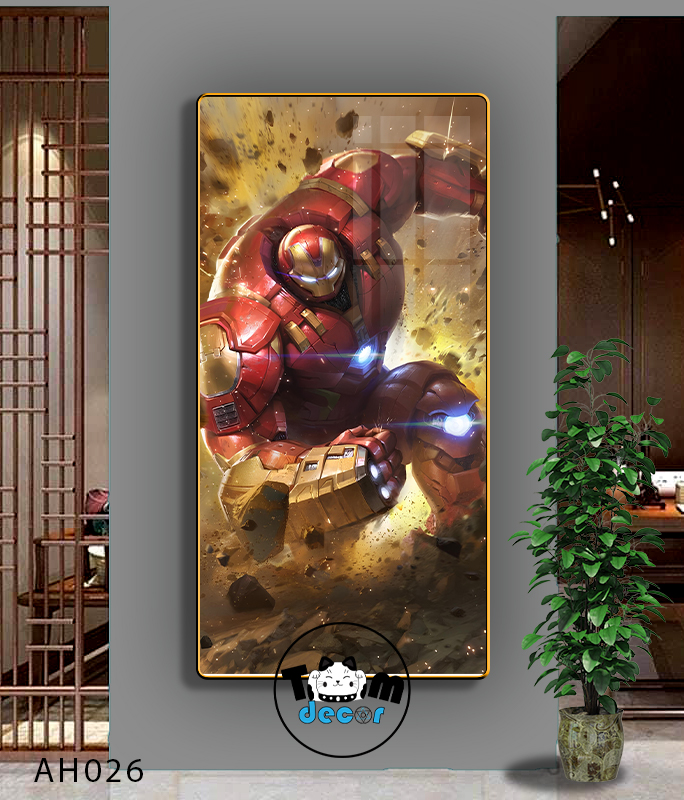 Tranh Người Nhện-Marvel-Samurai-Batman-Iron man - Tranh Tráng Gương Khổ Dọc AH026