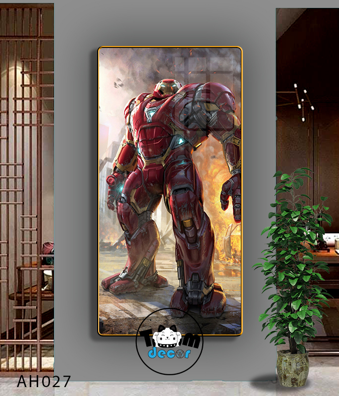 Tranh Người Nhện-Marvel-Samurai-Batman-Iron man - Tranh Tráng Gương Khổ Dọc AH027