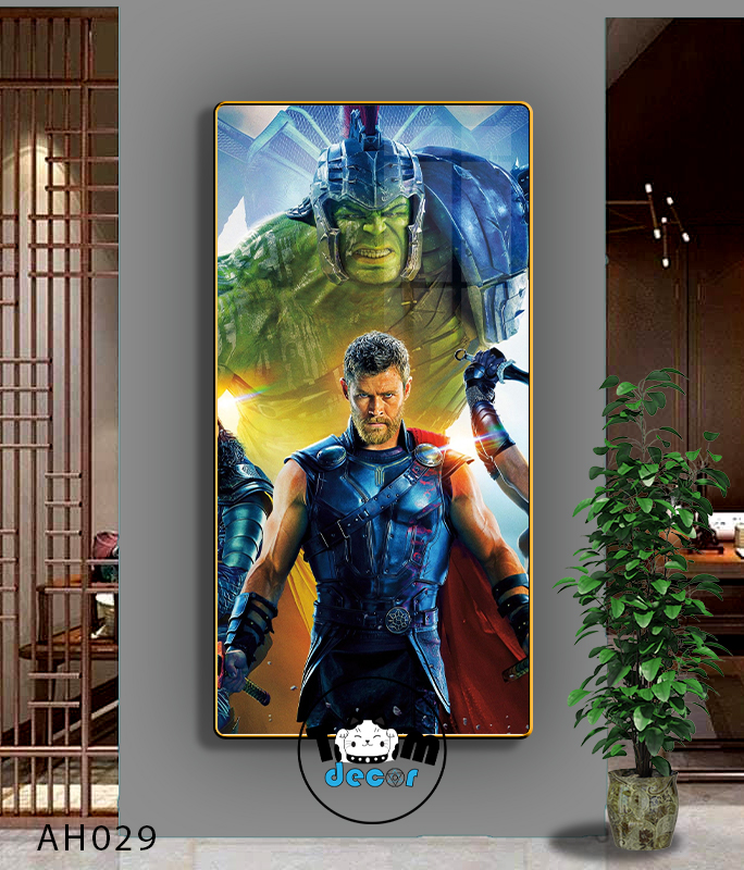 Tranh Người Nhện-Marvel-Samurai-Batman-Iron man - Tranh Tráng Gương Khổ Dọc AH029