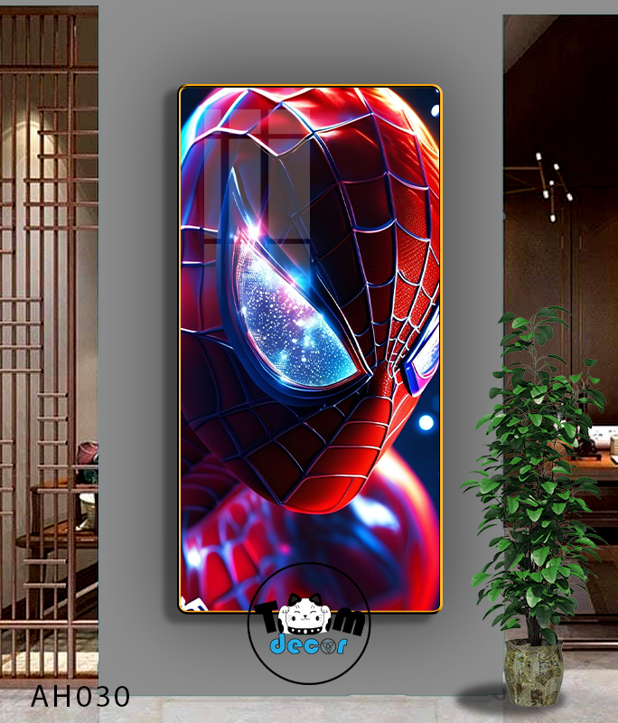 Tranh Người Nhện-Marvel-Samurai-Batman-Iron man - Tranh Tráng Gương Khổ Dọc AH030