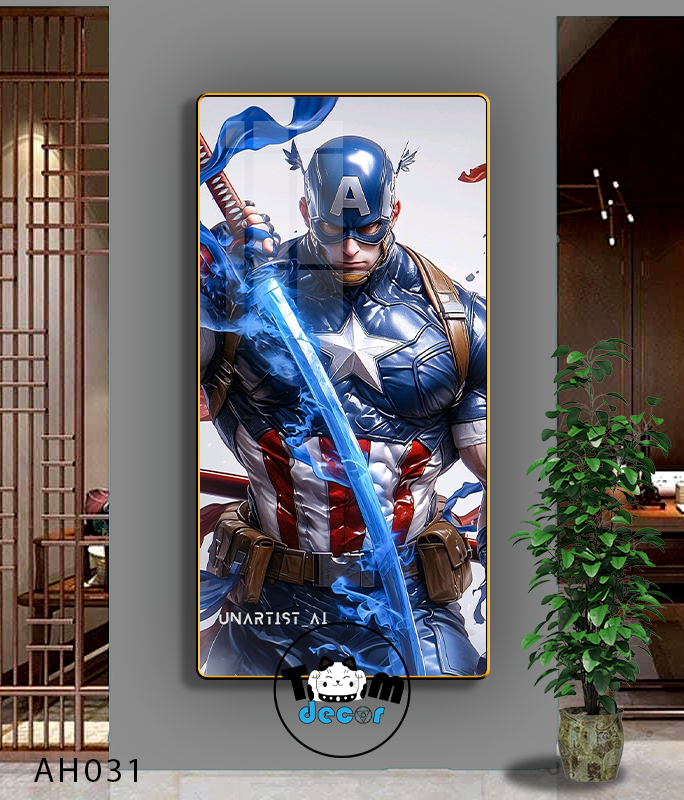 Tranh Người Nhện-Marvel-Samurai-Batman-Iron man - Tranh Tráng Gương Khổ Dọc AH031