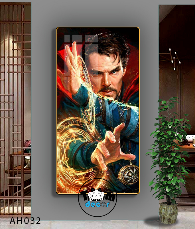 Tranh Người Nhện-Marvel-Samurai-Batman-Iron man - Tranh Tráng Gương Khổ Dọc AH032